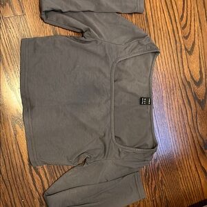 Kids Gray Long Sleeve Top